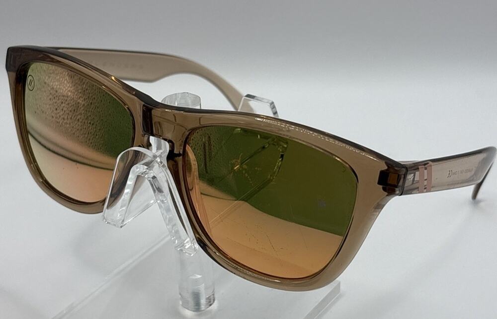 Blenders Citrus Blast Polarized Sunglasses Brown Clear Frame Orange Lens